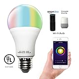 Smart A21 RGBW Tunable Warm White & Color LED Bulbs(10W), Cxy WiFi APP-Smartphone controlled LED Light Bulbs, Multicolor, Dimmable, Compatible with Alexa or Google Home , 100-Watt Equivalent.