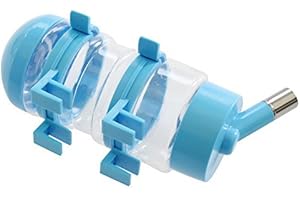 COCOPET Dripless Pet Drinking Fountains No Drip Small Animal Water Dog Bottle Dispenser Kettle with Automatically Feeding Water 400ml / 13oz Blue