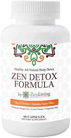 Detox and Cleanse - Zen Detox Formula by Zen Living - The Ultimate Cleansing Super Fiber - Promotes Weight-Loss. Colon Cleanser. Vegetarian Safe.