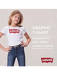 Levi's - Camiseta con dobladillo y flecos para niña