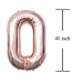 AULE 40 Inch Big Rose Gold Foil Mylar Number Balloons for Women 60th Birthday Party Decorations Giant Happy 60 Anniversary Party Decor