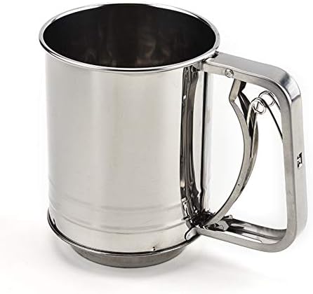 Handheld Flour Shaker Stainless Steel Flour Sieve Filter Mesh Double-layer