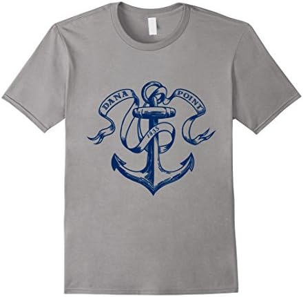Mens Dana Point 1835 Anchor harbor vintage shirt 2XL Slate
