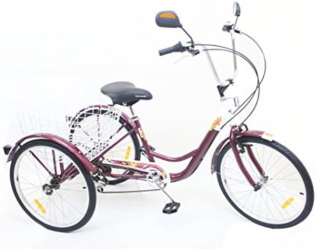 Komodo Cycling ATLEI 24", 6-speed Adult Tricycle 7004 - Lei