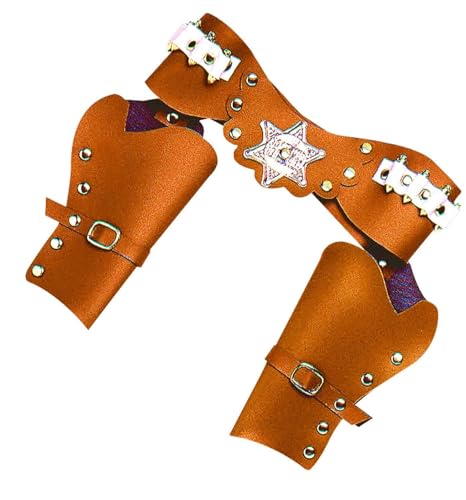 Widmann Deluxe Cowboy Belt, brown with 2 pockets, 85022
