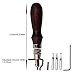 Yangoutool 7 in 1 Pro Adjustable Stitching Groover and Creasing Edge Beveler,Leathercraft Kits, Leather Carving Cutting Edge Tools,Wood & Steel Hand Tool