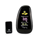 ETTG Wireless Color Cobblestone Weather Station Weather Monitor Clocks with Remote Sensor Support Forecast, Temperature, Humidity, and Alarm Clock Calendar LED Display