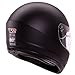 Matte Black Full Face Motorcycle Helmet DOT +2 Visor (Large)