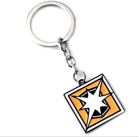 5starservices14 Rainbow Six Siege Keychain Zinc Alloy Keyring Metal Pendant Jewelry Hero Icon Keychain Fans Gift Colorful Charms Accessories