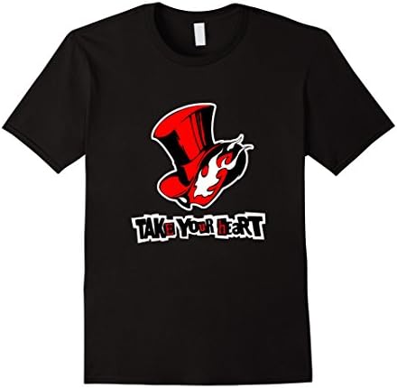 Mens PERSONA 5 Take Your Heart T Shirt Large Black