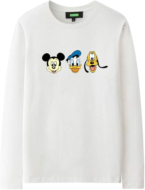 Amazon アニメ Cartoon Disney ディズニー Donald Duck ドナルドダック メンズ レディース ロングスリーブ Tシャツ 長袖 シャツ Tシャツ カットソー 通販