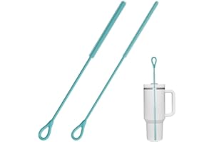 Silicone Straw Cleaner Brush, 2025 New Extra Long Soft Silicone Brush Tool Pipe Brushs Cup Lid Cleaners, Upgrade Reusable Ben