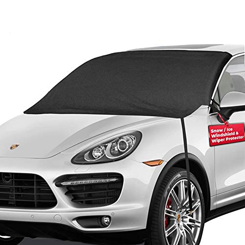 HSLGOVE Windshield Snow Ice Cover - Huge Size Fits Any Car, Truck, SUV, Van or Automobile, Keeps Ice & Snow Off, Shade Waterproof Sun Protection Keep Your Vehicle Exterior Ice Free and Clean - Thumbnail 7