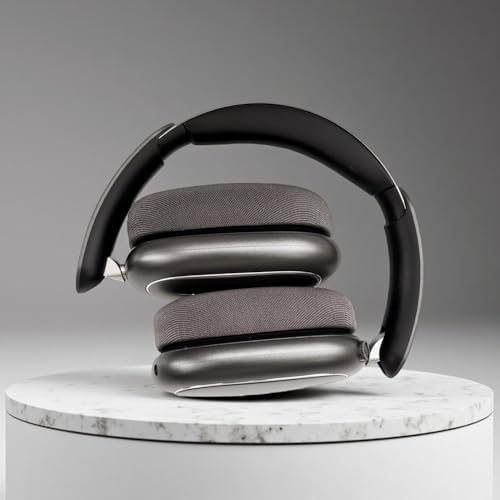 HeadCore ND905-ANC Auriculares Inalámbricos de Diadema Bluetooth 5.4 Cancelación de Ruido Activa 40H Autonomía Bajo Potente Cascos con Micrófono para Llamadas Almohadas Magnéticas Negro