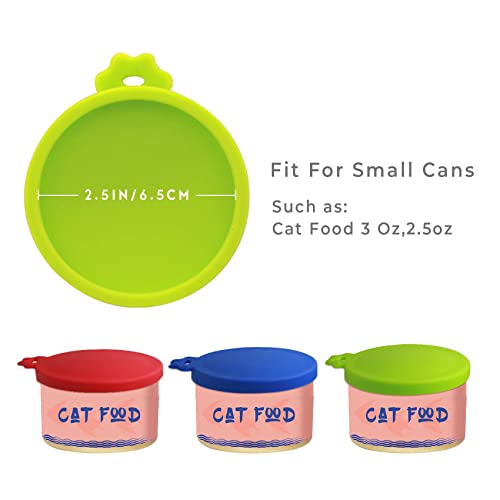 Yobbai 6 Pack Cat Food Cans Lids, Food Safe BPA Free & Dishwasher Safe