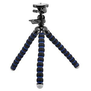 Arkon 11 inch Camera Tripod Mount for Canon Sony Nikon Samsung Cameras, Black/Blue