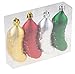 Clever Creations Pickle Christmas Ornament Set Metallic Pickles in Silver, Gold, Red and Green | 4 Pack | Festive Holiday Décor | Lightweight and Shatter Resistant | Hangers Included | 1.5