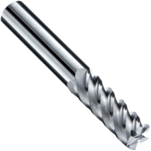 Niagara Cutter N61839 Carbide Square Nose End Mill, Inch, Uncoated (Bright) Finish, Roughing and Finishing Cut, 45 Degree Helix, 5 Flutes, 2.5" Overall Length, 0.250" Cutting Diameter, 0.250" Shank Diameter