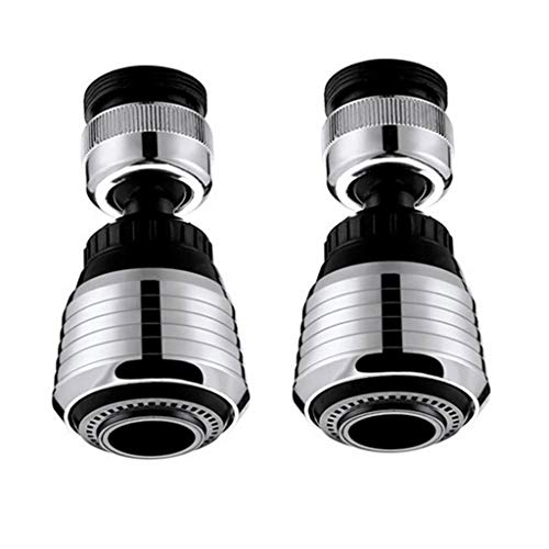 Pstars 2 Pcs 360 Degree Swivel Water Saving Tap Kitchen Sink Faucet Diffuser Faucet Nozzle Filter Adapter Replacement Part Faucet Head Kitchen Tap Sprayer