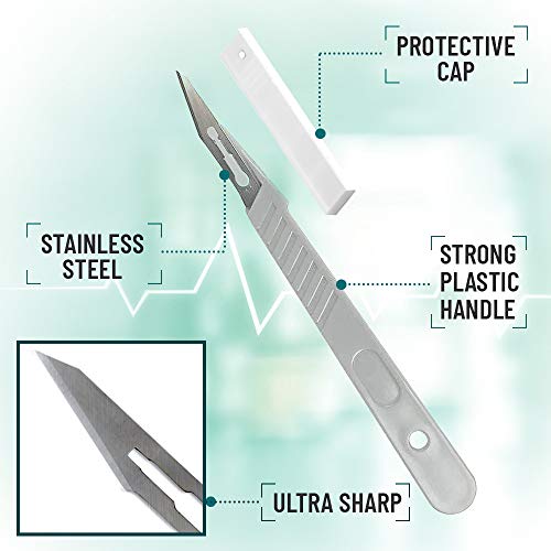 MedHelp Disposable Scalpel 11 Disposable Dermaplaning Blades with