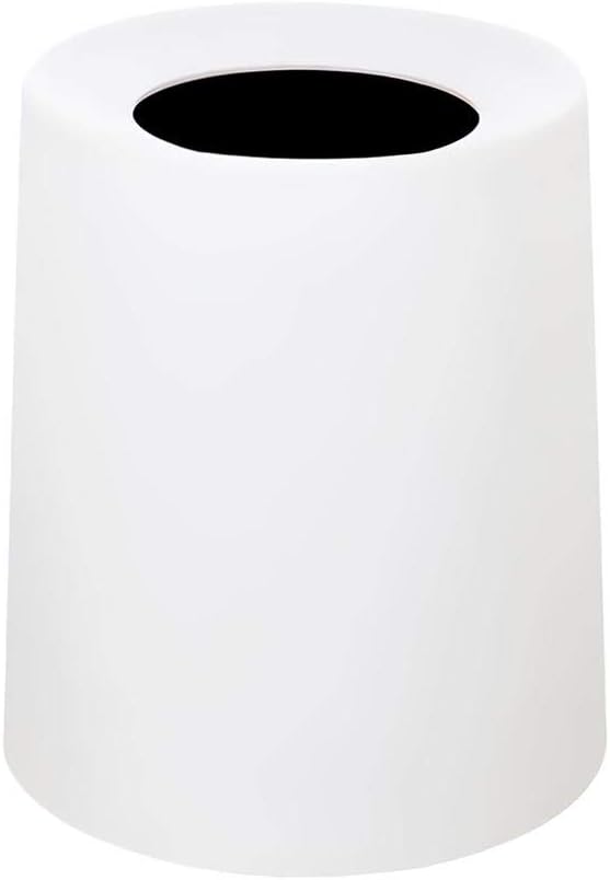 energeti Trash Can Paper Basket Bin Round Uncovered Plastic European creative round uncovered plastic paper basket for Bathroom Office Hotel Indoor 8L
