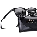 Carfia Chic Retro Polarized Sunglasses for Women Men, 100% UV400 Protection
