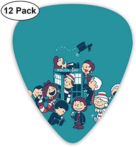 Doctor Whonuts Classic Celluloid Guitar Picks for Guitar Bass -12 Pack Includes Thin,Medium,Heavy