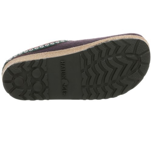 Haflinger GZ Classic Grizzly Clog, Eggplant, 4 M US