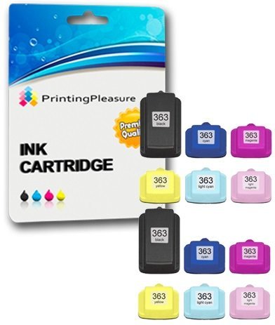 Printing Pleasure Compatible Ink Cartridges Replacement for 363 (Black, Cyan, Magenta, Yellow, Light Cyan, Light Magenta, 12-Pack)