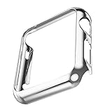 Apple Watch Case, Tomplus [Ultra-Thin] [Newest] Apple Watch PC Plated Cover Case Slim Premium Super / Exact Fit / Plastic Cover Snap On Hard Protective Case for Apple Watch (T-PC Case Silver 42)