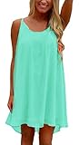Yanekop Womens Summer Sexy Vibrant Color Chiffon Dress Bathing Suit Cover Up