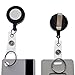 10 Pack - Premium Retractable ID Badge Reels with Key Ring, Silver Sticker and Belt Clip - For ID Badges, Flash Drives, POS Swipe Cards and More by Specialist ID (Black)