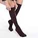 Fytto 1020 Women’s Compression Socks, Opaque 15-20mmHg Hosiery, Flight Stockings – Smooth-Knit Professional Support for Business & Travel, Brown, Large