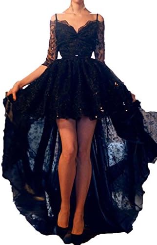 Moliga Women's Lace High-Low Evening Dress Ball Gown for Prom085