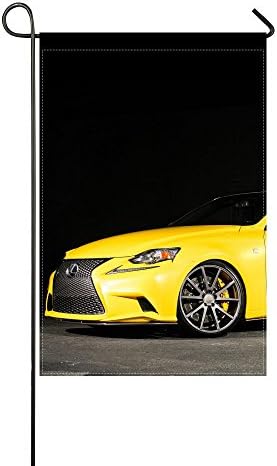 Fenda Garden Flag lexus is vossen yellow side view 12x18 inches(Without Flagpole)
