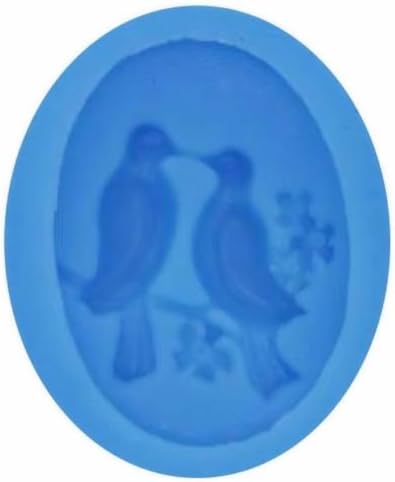 Baking Mould Cake Shaped Love Birds Dove Mini Silicone Mold for Fondant Gum Paste Chocolate Moulds Bakeware Non-stick Sugarcraft Baking Candy Decorating (A 205)