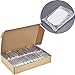 24 Pack 3.75 by 2.45 by 0.8 Inch Silver Metal Rectangular Empty Hinged Tins Box Containers with Lids Mini Portable Box Small Storage Kit, Home Organizer