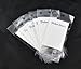JGFinds 100 pcs Jewelry Earring Display Cards with Self Adhesive Bags (White)
