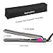 Lanxim Professional Argan Oil Flat Iron 1 Inch Auto Shut Off Ceramic Tourmaline Hair Straightener Set with Travel Bag Hair Clips Glove Argan Oil Floating Plates No Hurting Hair Straightening iron