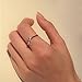 Difines Redbarry 18k Platinum Plated Double 0.25ct CZ Tension-mount Engagement Open Rings, Size 7