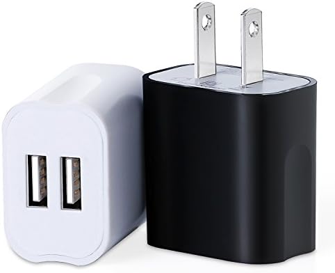 Wall Charger,Boxeroo USB Wall Charger 10W 2A 2-Port USB Charger for iPhone 7/6s/6 Plus, iPad, Samsung , HTC Nexus Blackberry, Bluetooth Speaker Headset &amp; Power Bank, and More-2 Pack