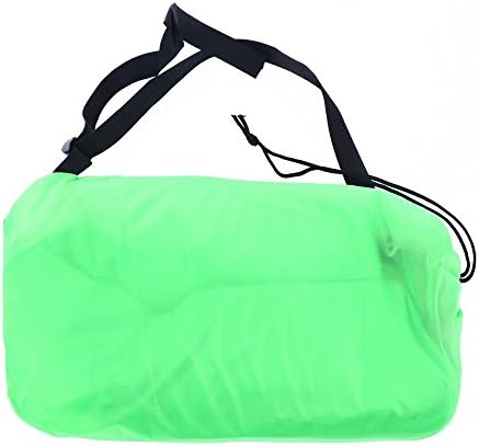 Fast Inflatable Lazy bag Sleeping Air Bag Camping Portable Air Sofa Beach Bed Air Hammock Nylon Banana Sofa (green)