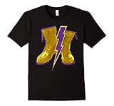 Mens Omega Gold Purple Q Psi Phi Army Boots T-Shirt 4 Lightning XL Black