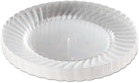 WNARSCW91512 Classicware Plastic Plates, 9 Inch Diameter, Clear, Pack of 12 (Case of 15 Packs)