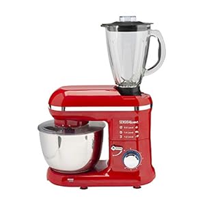 Sensio Home 2-in-1 Food Processor Blender & Stand Mixer Machine - 1300W Electric Motor - Dough Hook, Whisk, Beater…