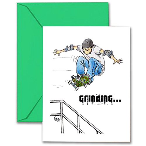 Play Strong Skateboarding Birthday Card (5x7) Skateboarding Birthday Greeting Cards - Totally Awesome for Skateboard Fanatics! #AllProfitsToHelpKids