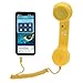 Retro Handset, UEB Retro Anti-radiation Telephone Phone Call Receiver 3.5 MM Socket Handset … (Yellow)