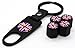 Key Chain Ring Accessories Tire Stem Valve Caps Union Jack 4pcs Decal Parts