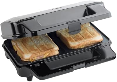 Grill a contatto 3in1, Rivestimento antiaderente, 900 W, Nero