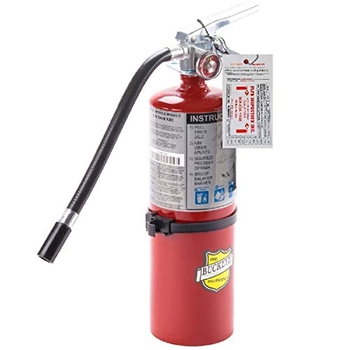 Buckeye 10914 5LB. ABC Dry Chemical Fire Extinguisher W/Wall Hook Mount, Tagged, Ready for Fire Inspections.